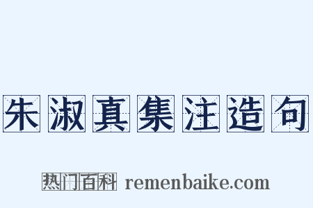 朱淑真集注造句是什么意思的图片